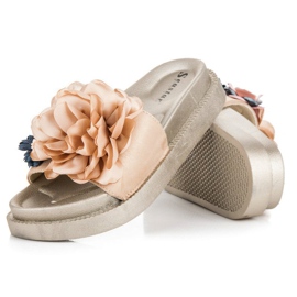 Seastar Blumen Damenhausschuhe gelb 2