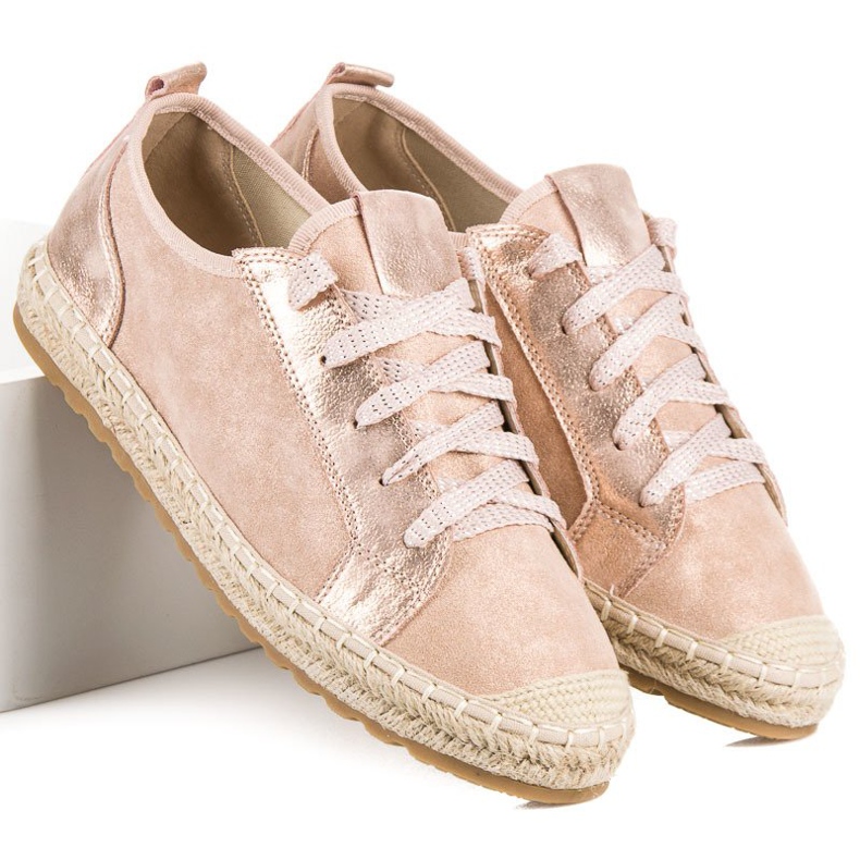 Seastar Wildleder-Espadrilles zum Schnüren rosa 1