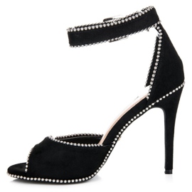 Seastar Wildledersandalen auf hohem Absatz schwarz 1