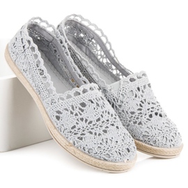 Seastar Espadrilles aus grauer Spitze 1