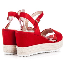 Seastar Espadrilles-Sandalen mit Keilabsatz rot 2