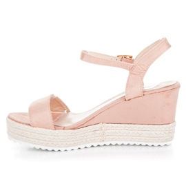 Seastar Espadrilles-Sandalen mit Keilabsatz rosa 1