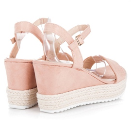 Seastar Espadrilles-Sandalen mit Keilabsatz rosa 2
