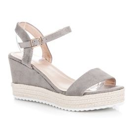 Seastar Espadrilles-Sandalen mit Keilabsatz grau 1