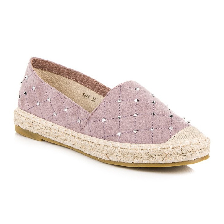 Coura Gesteppte Espadrilles aus Wildleder violett 1