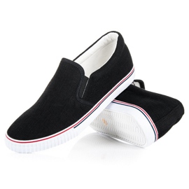 Hasby Slipons aus Stoff schwarz 2