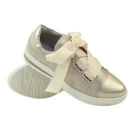 Creepers Leder Innensohle Filippo Schuhe grau golden 3