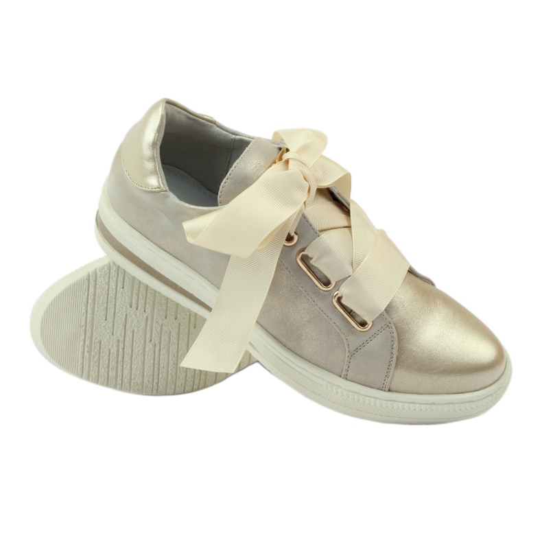 Creepers Leder Innensohle Filippo Schuhe grau golden 3