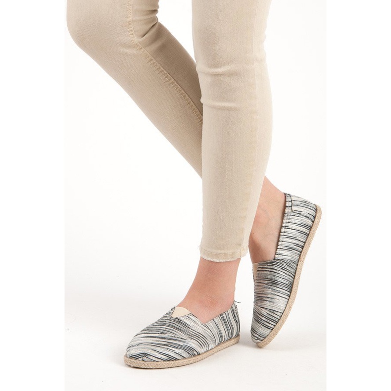 Gerippte Espadrilles schwarz 1