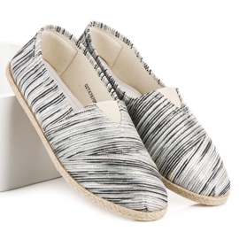 Gerippte Espadrilles schwarz 2