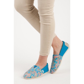 L. Day Espadrilles mit ethnischem Muster blau 1