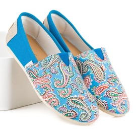 L. Day Espadrilles mit ethnischem Muster blau 2
