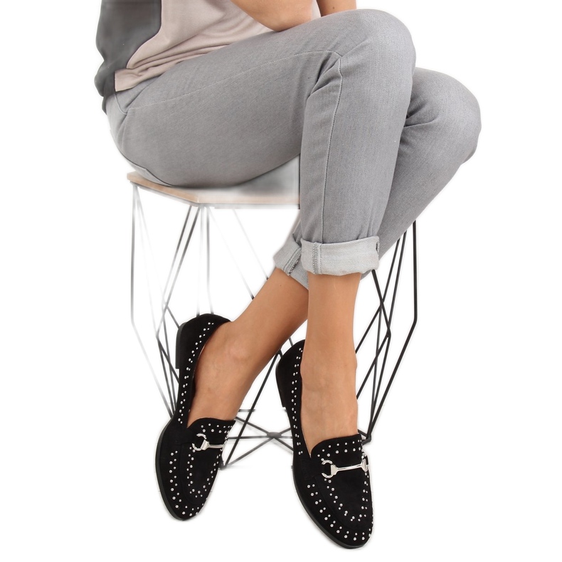 Schwarz Schwarze Damen-Slipper G241 Schwarz 2