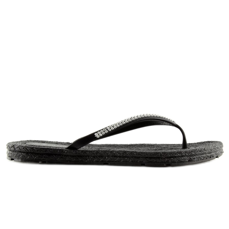 Schwarz CK40P Schwarze Gummi-Flip-Flops 2