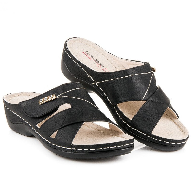 Hasby Bequeme Sommerpantoffeln schwarz 2