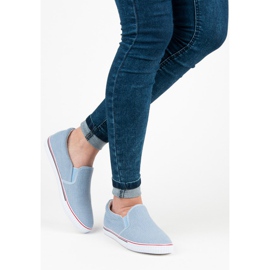 Hasby Slipons aus Stoff blau 1