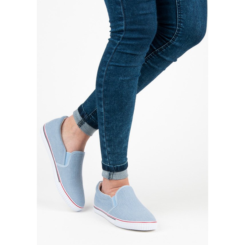 Hasby Slipons aus Stoff blau 1