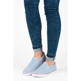 Hasby Slipons aus Stoff blau 2