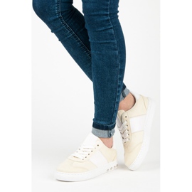 Sport Wildleder Sneakers gelb 1