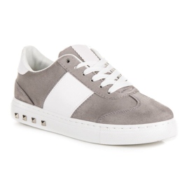 Sport Sneakers aus Wildleder grau 1