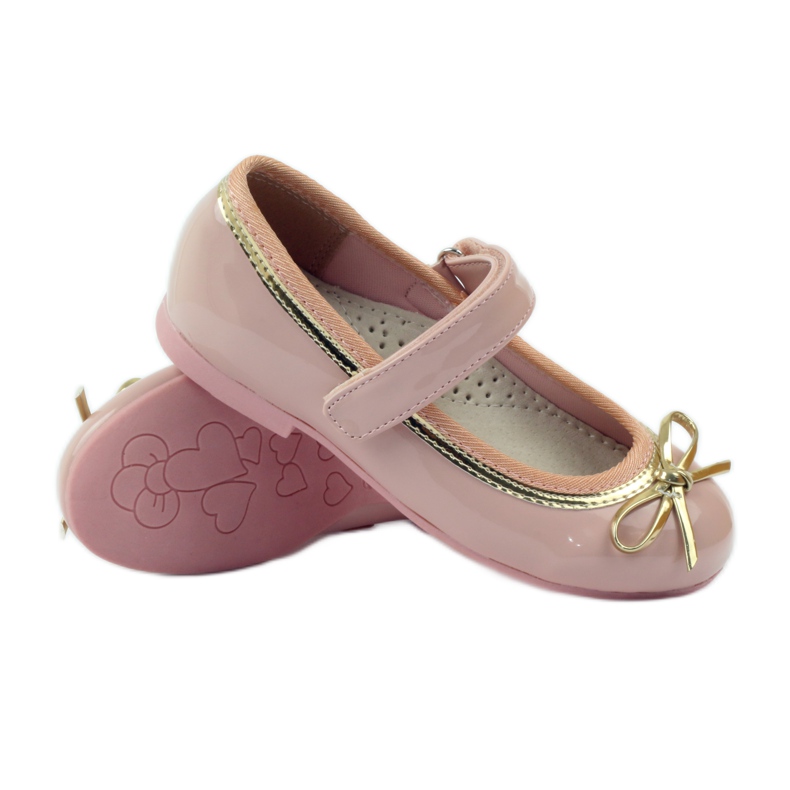 American Club Ballerinas mit amerikanischer Schleife rosa 3