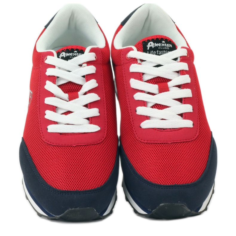 American Club Amerikanische rot gebundene Sportschuhe marineblau 4