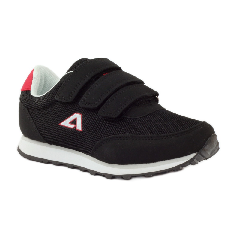 American Club Sportschuhe Amerikanische Turnschuhe mit schwarzem Klettverschluss rot 1