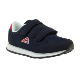 American Club Amerikanische marineblaue Sportschuhe mit Klettverschluss rot 1