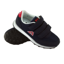 American Club Amerikanische marineblaue Sportschuhe mit Klettverschluss rot 3