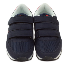 American Club Amerikanische marineblaue Sportschuhe mit Klettverschluss rot 4
