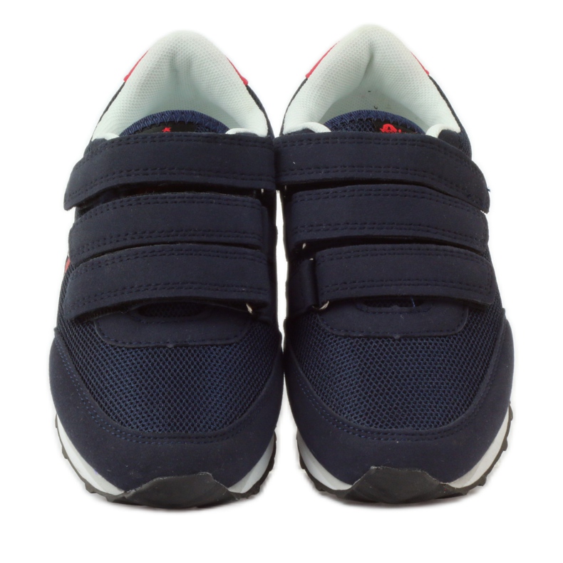 American Club Amerikanische marineblaue Sportschuhe mit Klettverschluss rot 4
