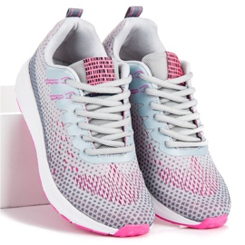 Ax Boxing Bequeme Sportschuhe grau rosa 1