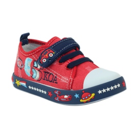 American Club Amerikanische Sneaker mit Lederinnensohle marineblau rot 1