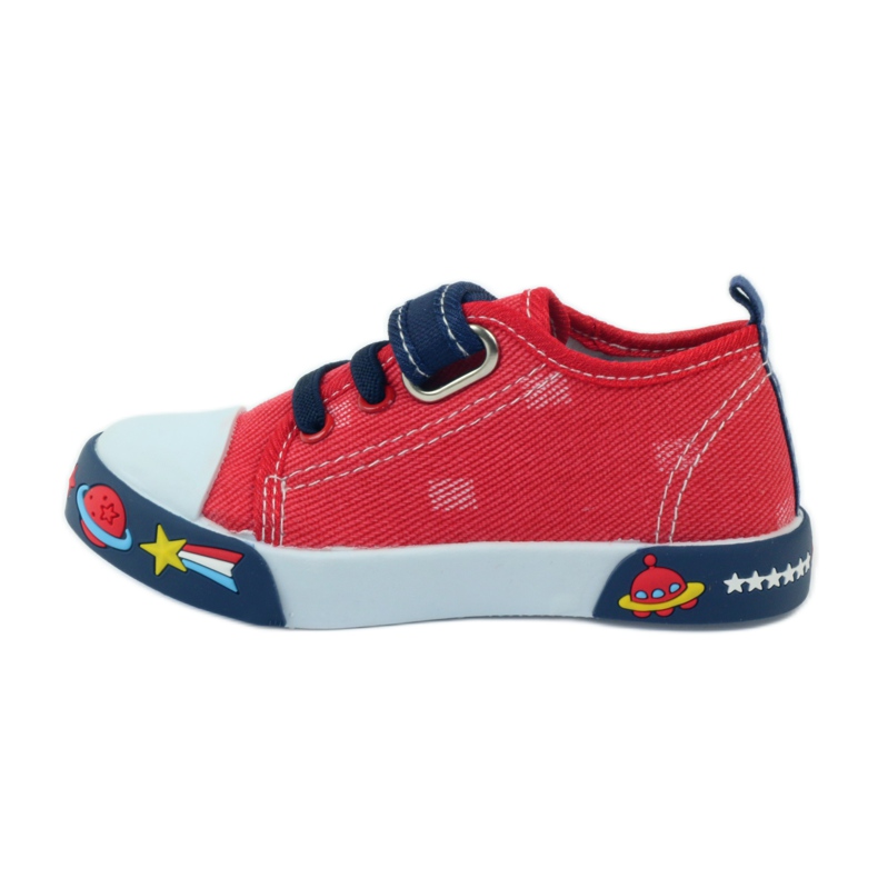 American Club Amerikanische Sneaker mit Lederinnensohle marineblau rot 2