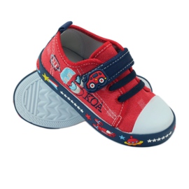 American Club Amerikanische Sneaker mit Lederinnensohle marineblau rot 3