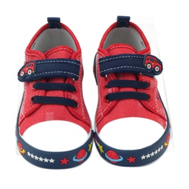 American Club Amerikanische Sneaker mit Lederinnensohle marineblau rot 4