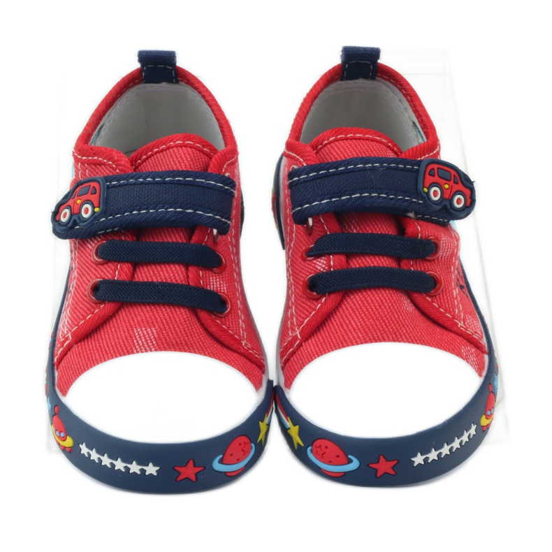 American Club Amerikanische Sneaker mit Lederinnensohle marineblau rot 4