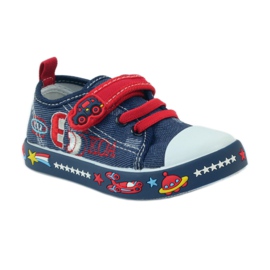 American Club Amerikanische Sneaker mit Lederinnensohle marineblau rot 1