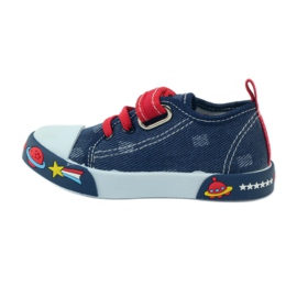 American Club Amerikanische Sneaker mit Lederinnensohle marineblau rot 2