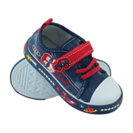 American Club Amerikanische Sneaker mit Lederinnensohle marineblau rot 3