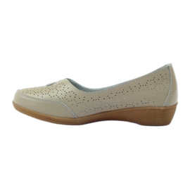 Schuhe für Frauen perforiert Vinceza beige 2