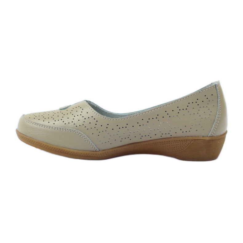 Schuhe für Frauen perforiert Vinceza beige 2