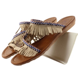 Flip-Flops im indischen Taupe-Stil braun 2