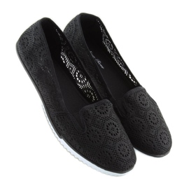 Schwarze Spitze Slipony MN70 schwarz 1