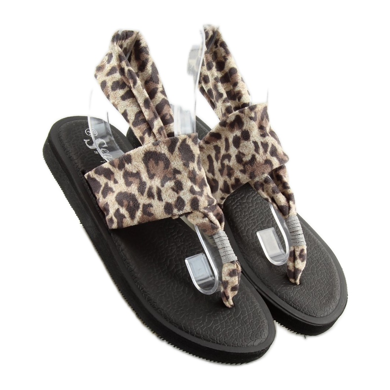 Sandalen, Baumwolle Leopard DD82P Leopard braun 1