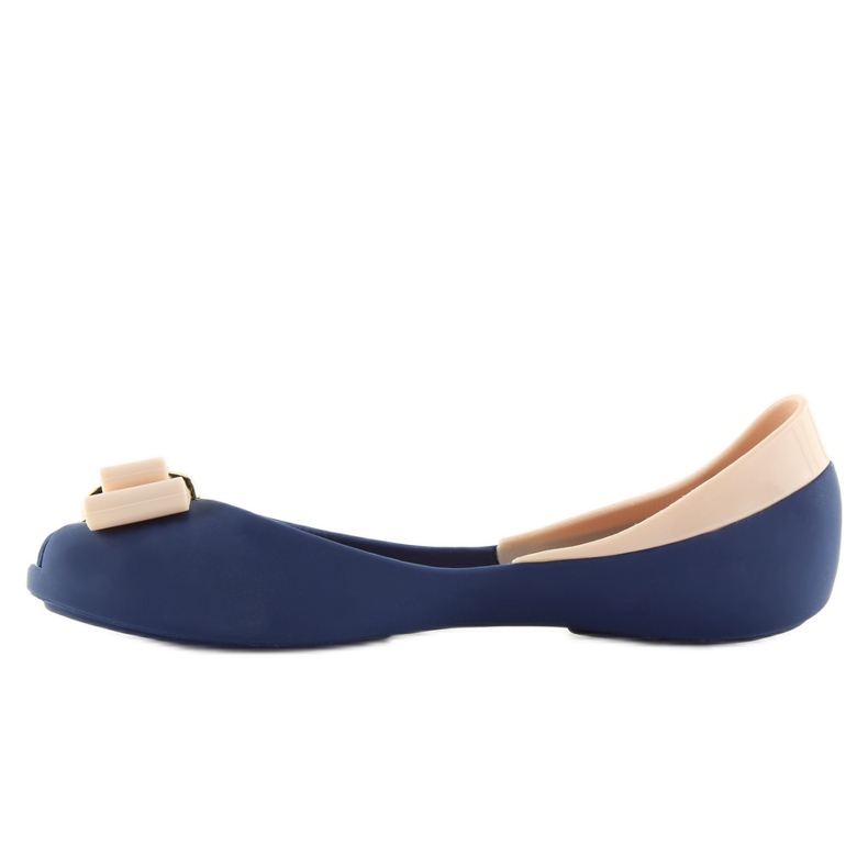 NAVY / D.BEIGE Marineblaue Ballerinas mit Melisse 2