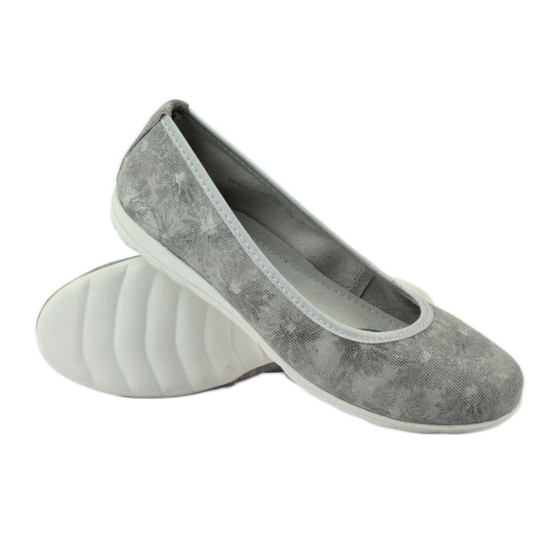 Ballerinas aus Leder für Damen Filippo 023 grau 3