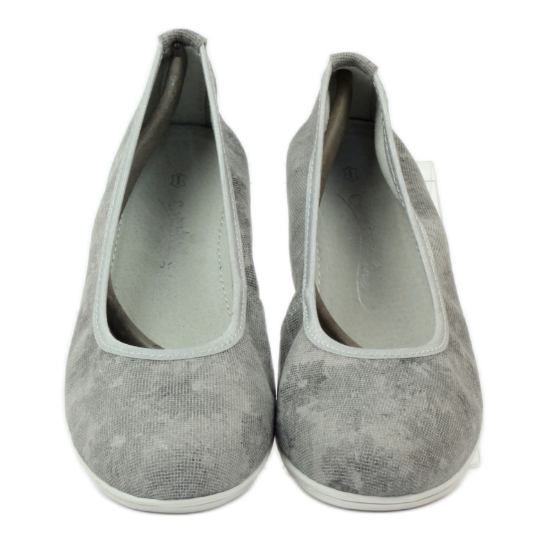 Ballerinas aus Leder für Damen Filippo 023 grau 4