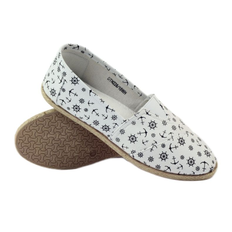 McKey Ballerinas-Espadrilles mit Muster weiß schwarz 3