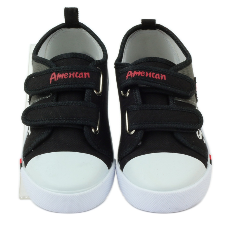 American Club Amerikanische Kinder-Sneakers aus Leder rot grau schwarz 4